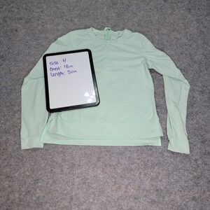 Lululemon Lightweight Long Sleeve Top Pullover‎ Athletic Size 4 Green
